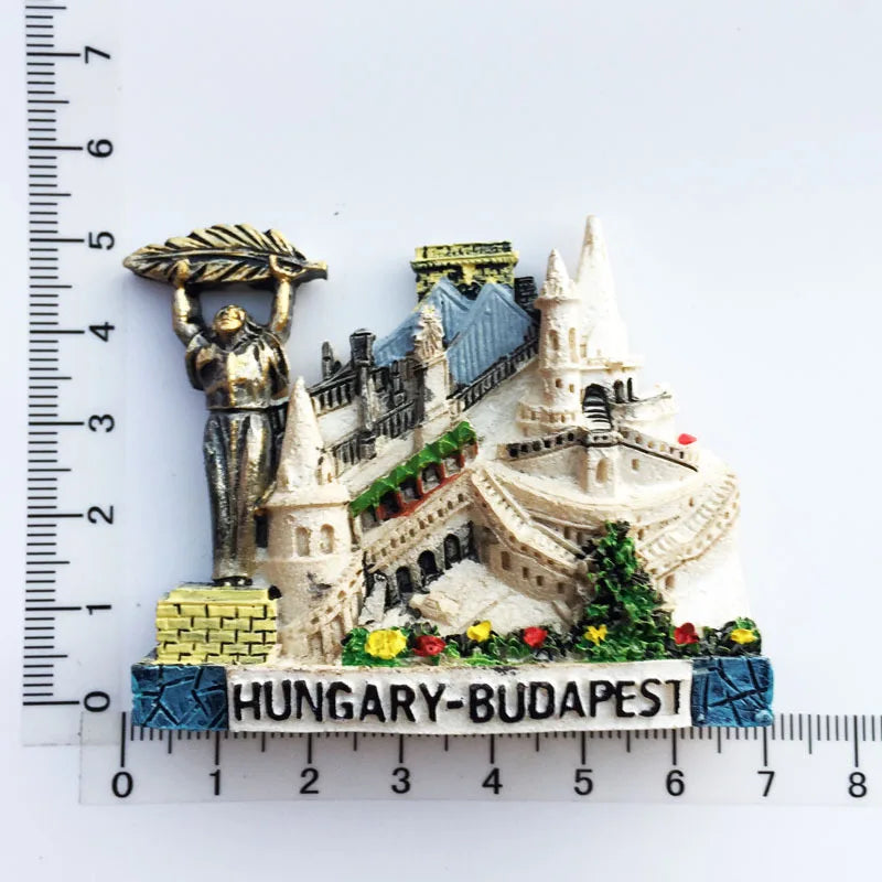 Creative Multicolour Hungary Budapest Resin Fridge 3D Refrigerator Magnet Sticker for Home Decoration and Travel Memories Gifts