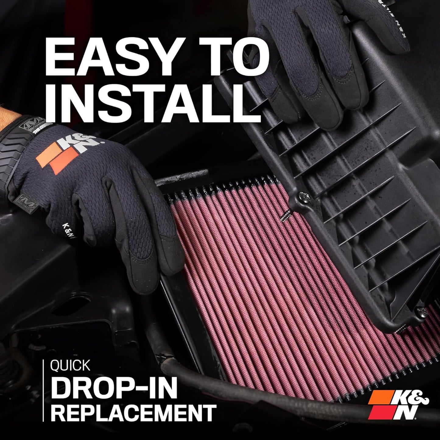 Engine Air Filter, Washable and Reusable: 2018-2020 Jeep Wrangler JL and Gladiator 33-5076, Multi