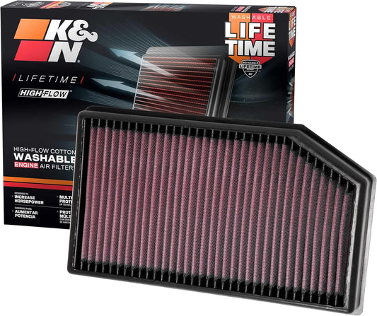 Engine Air Filter, Washable and Reusable: 2018-2020 Jeep Wrangler JL and Gladiator 33-5076, Multi