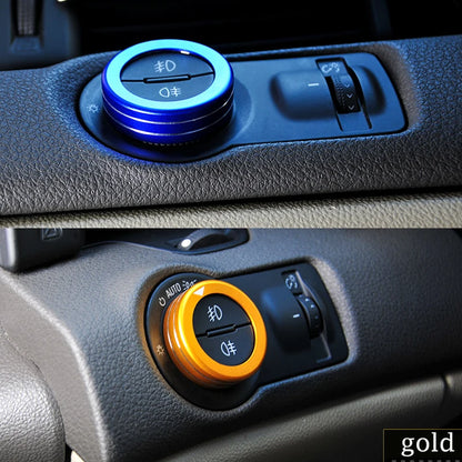 For Opel Corsa E F Insignia A Mokka Astra J K Zafira C GTC OPC Adam Meriva Car Headlight Switch Decoration Ring Knob Trim Cover