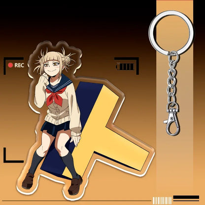 12cm My Hero Academia Item Acrylic Keychain Student Backpack Pendant Accessories Halloween Decoration Children's Holiday Gifts