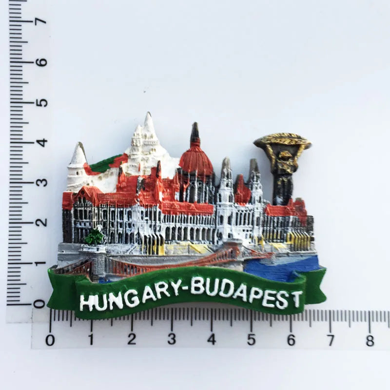 Creative Multicolour Hungary Budapest Resin Fridge 3D Refrigerator Magnet Sticker for Home Decoration and Travel Memories Gifts