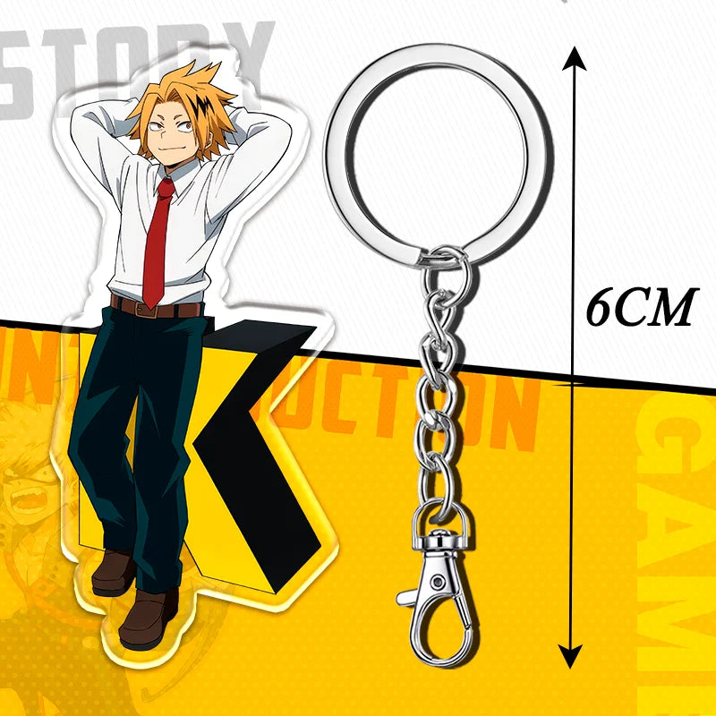 12cm My Hero Academia Item Acrylic Keychain Student Backpack Pendant Accessories Halloween Decoration Children's Holiday Gifts