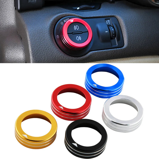 For Opel Corsa E F Insignia A Mokka Astra J K Zafira C GTC OPC Adam Meriva Car Headlight Switch Decoration Ring Knob Trim Cover