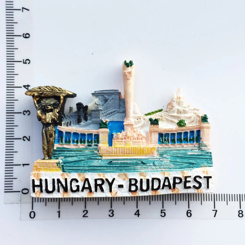 Creative Multicolour Hungary Budapest Resin Fridge 3D Refrigerator Magnet Sticker for Home Decoration and Travel Memories Gifts