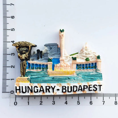 Creative Multicolour Hungary Budapest Resin Fridge 3D Refrigerator Magnet Sticker for Home Decoration and Travel Memories Gifts