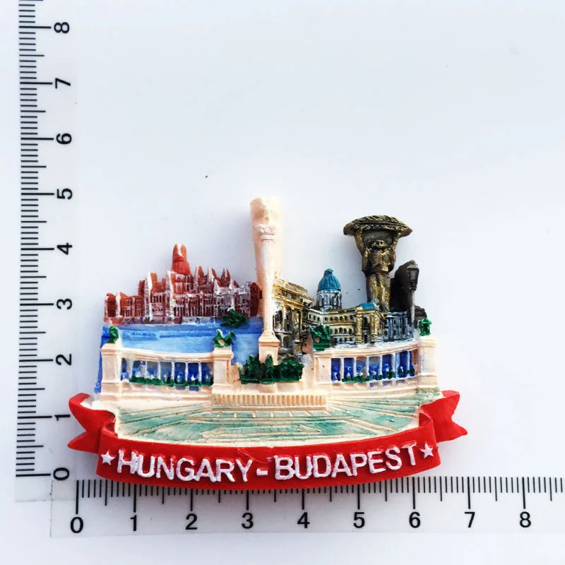 Creative Multicolour Hungary Budapest Resin Fridge 3D Refrigerator Magnet Sticker for Home Decoration and Travel Memories Gifts