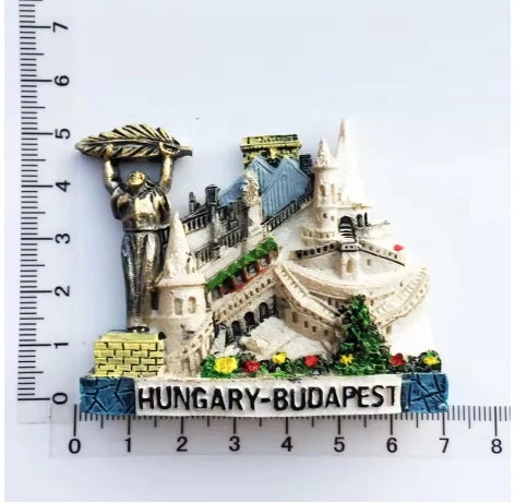 Creative Multicolour Hungary Budapest Resin Fridge 3D Refrigerator Magnet Sticker for Home Decoration and Travel Memories Gifts