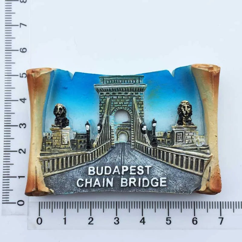Creative Multicolour Hungary Budapest Resin Fridge 3D Refrigerator Magnet Sticker for Home Decoration and Travel Memories Gifts