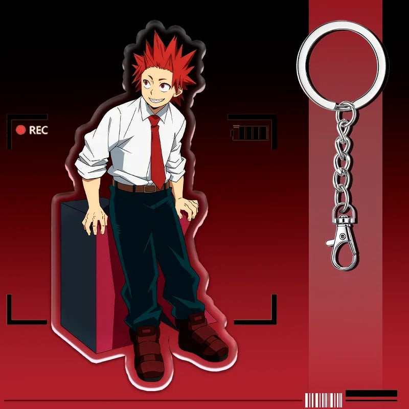 12cm My Hero Academia Item Acrylic Keychain Student Backpack Pendant Accessories Halloween Decoration Children's Holiday Gifts