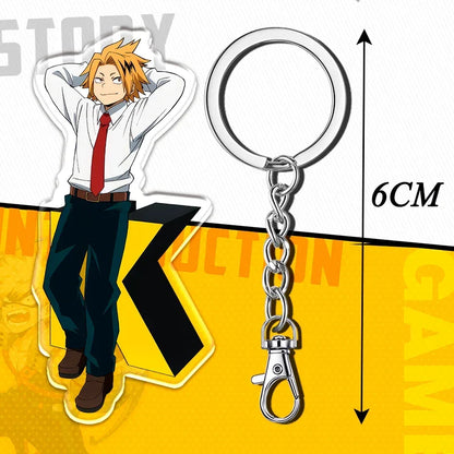 12cm My Hero Academia Item Acrylic Keychain Student Backpack Pendant Accessories Halloween Decoration Children's Holiday Gifts