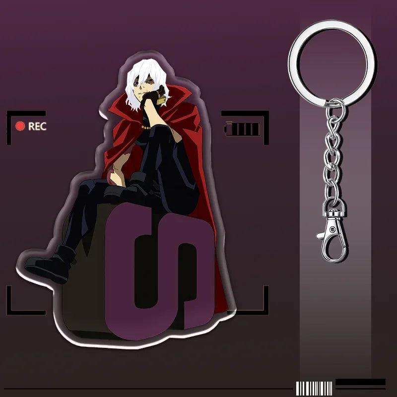 12cm My Hero Academia Item Acrylic Keychain Student Backpack Pendant Accessories Halloween Decoration Children's Holiday Gifts