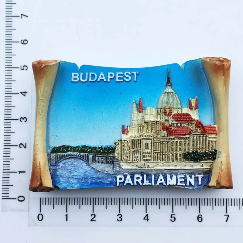 Creative Multicolour Hungary Budapest Resin Fridge 3D Refrigerator Magnet Sticker for Home Decoration and Travel Memories Gifts
