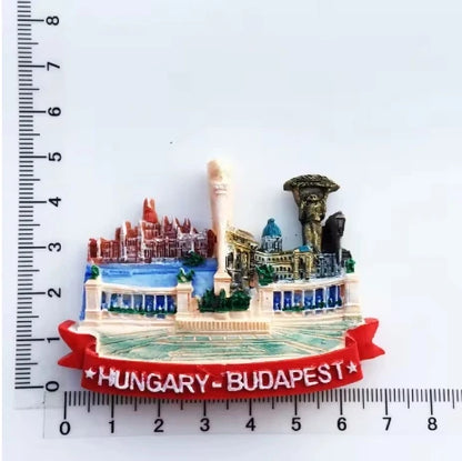 Creative Multicolour Hungary Budapest Resin Fridge 3D Refrigerator Magnet Sticker for Home Decoration and Travel Memories Gifts